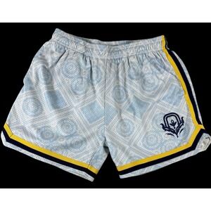Overtime Basketball Shorts Mens Large Blue Mesh Athletic Streetwear AAU Hoop